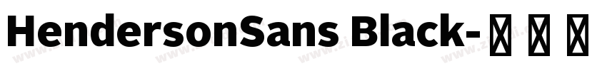 HendersonSans Black字体转换